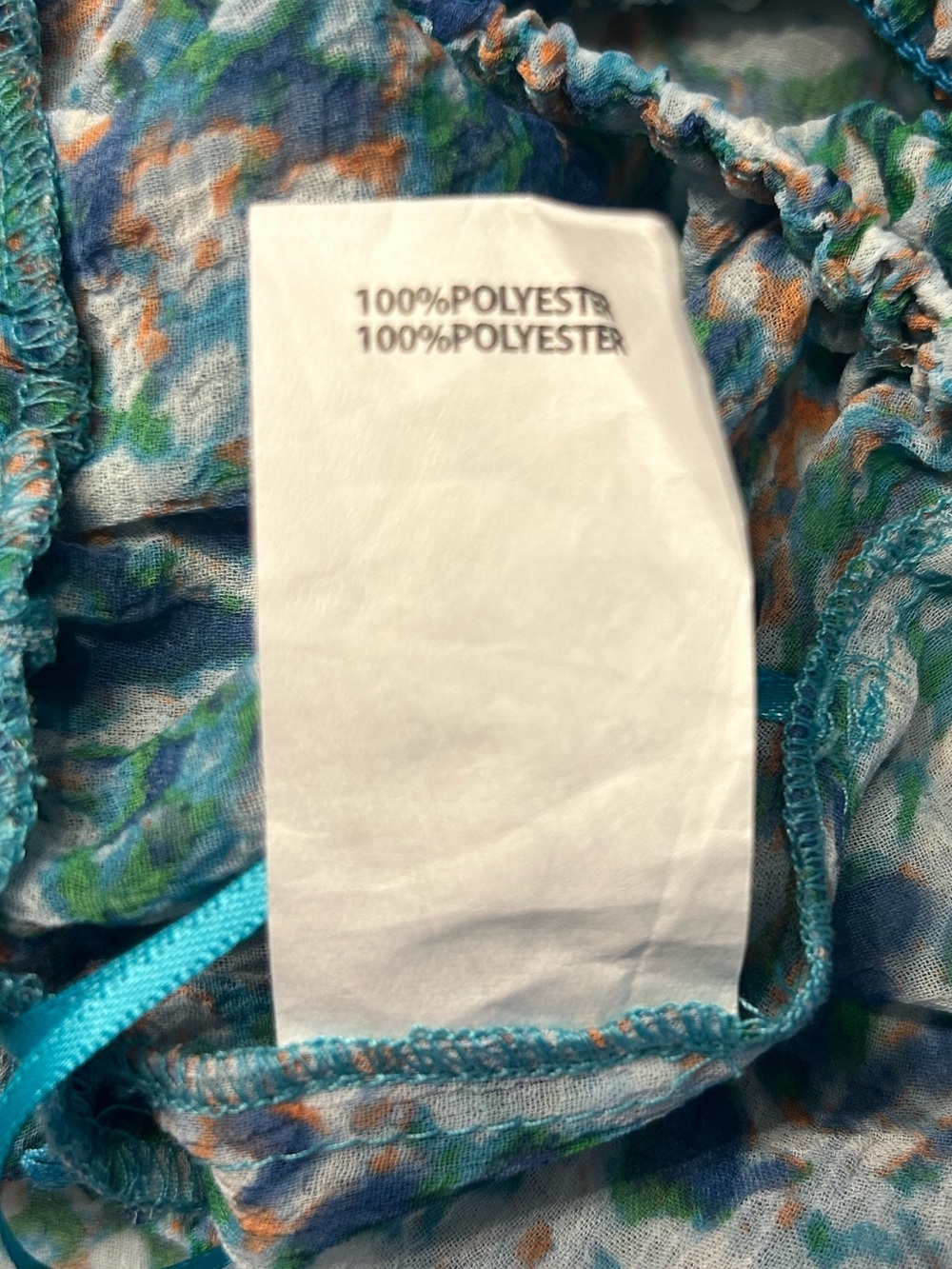 *NWT* Ramy Brook Women’s Turquoise Printed Meena Bandeau Cropped Top, Size Large - Picture 13 of 13